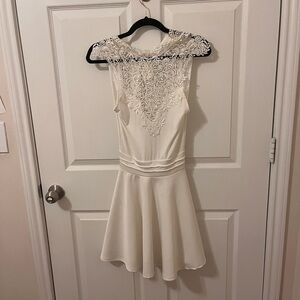 Charlotte Russe White Lace Mini Dress